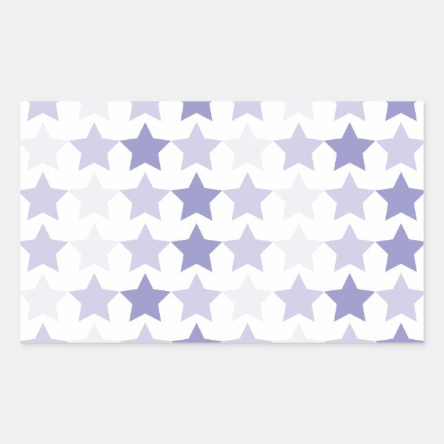Pegatina Rectangular Estrellas de Ombre Azul Patriótico (Anverso)