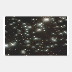 Pegatina Rectangular Estrellas enanas blancas antiguas en la galaxia de