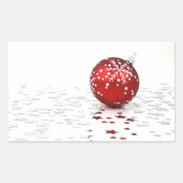 Pegatina Rectangular Estrellas navideñas de navidades