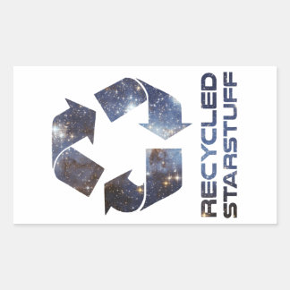 Pegatina Rectangular Estrellas recicladas