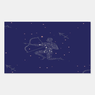 Pegatina Rectangular estrellas sagittarius