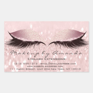 Pegatina Rectangular Estudio de la belleza del artista de maquillaje
