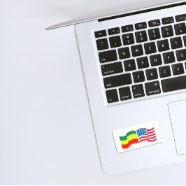 Pegatina Rectangular Etiopía - Gorra de Estados Unidos
