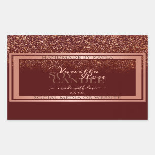 Pegatina Rectangular Etiquetas de embalaje de productos de Borgoña de l