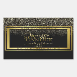 Pegatina Rectangular Etiquetas de embalaje de productos de lujo negras