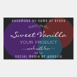 Pegatina Rectangular Etiquetas de embalaje de productos elegantes Color