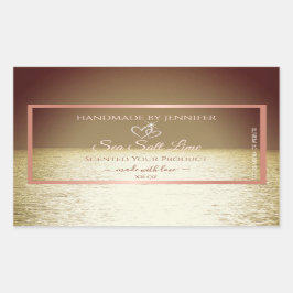 Pegatina Rectangular Etiquetas de embalaje de productos modernos Ocean