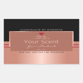 Pegatina Rectangular Etiquetas de envasado de productos nobles de oro m