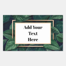 Etiquetas de envío de hojas verdes