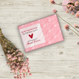 Pegatina Rectangular Etiquetas de jabón hechas a mano en el corazón roj