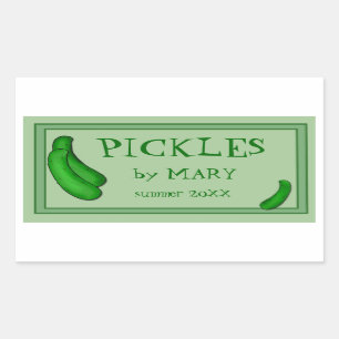 Pegatina Rectangular Etiquetas de Jar de Pickle a Personalizar
