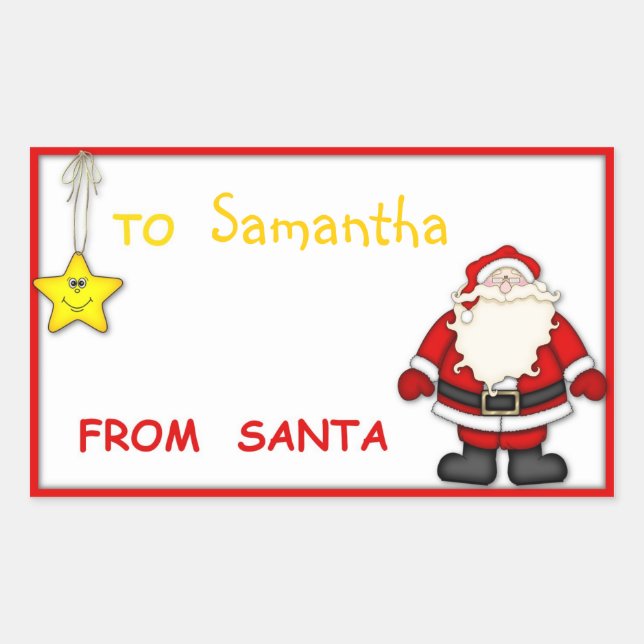 Pegatina Rectangular Etiquetas de navidades (Anverso)