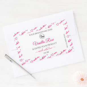 Pegatina Rectangular Etiquetas de productos en la nube de Word en blanc