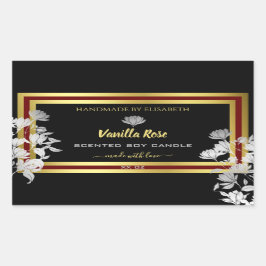 Pegatina Rectangular Etiquetas de productos florales para la captura de