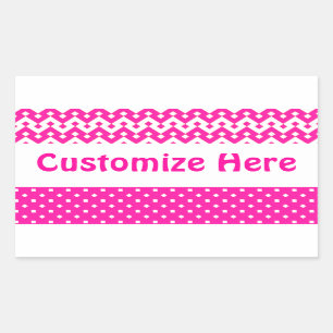 Pegatina Rectangular Etiquetas para Personalizar, patrón geométrico ros