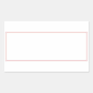 Pegatina Rectangular Etiquetas rectangulares de borde rojo de jarro de 