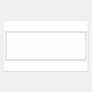 Pegatina Rectangular Etiquetas rectangulares en blanco de borde negro d