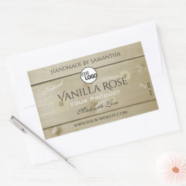 Pegatina Rectangular Etiquetas y logotipos de productos de grano de mad