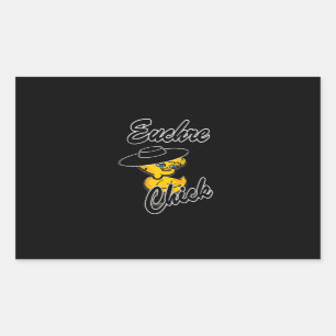 Pegatina Rectangular Euchre Chick #4