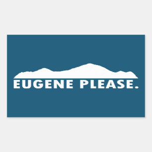 Pegatina Rectangular Eugene Oregon Please