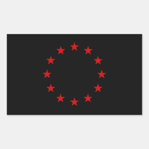 Pegatina Rectangular European Anarchist Flag
