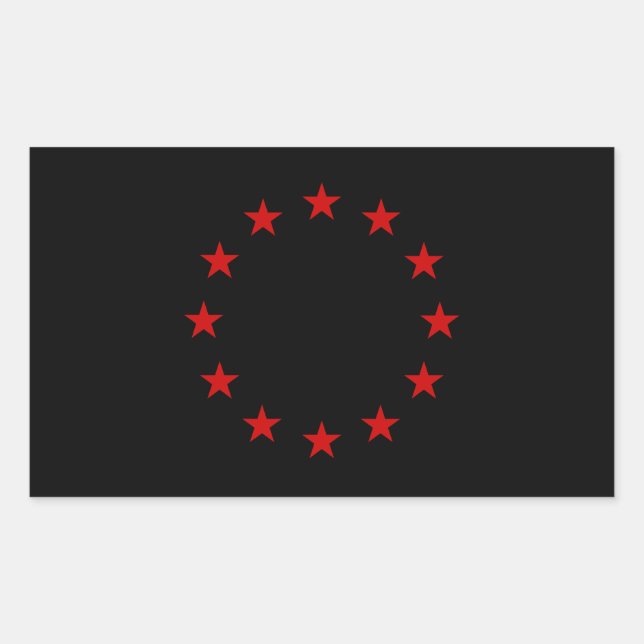 Pegatina Rectangular European Anarchist Flag (Anverso)