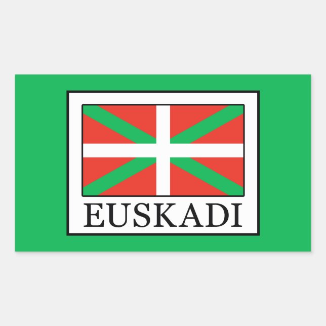 Pegatina Rectangular Euskadi (Anverso)