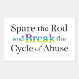 Pegatina Rectangular Evitar el abuso