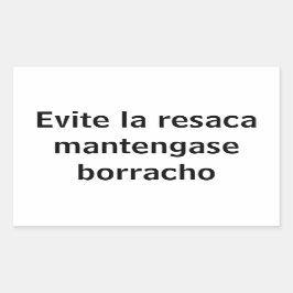 Pegatina Rectangular evite la resaca