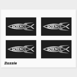 Pegatina Rectangular Evolución - Ciencia de cohetes