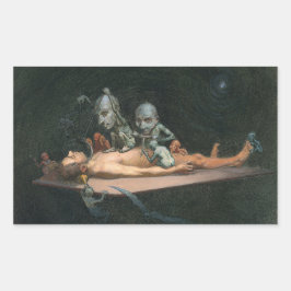 Pegatina Rectangular Experiencia cercana a la muerte viendo malvados es