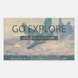 Pegatina Rectangular Explorar