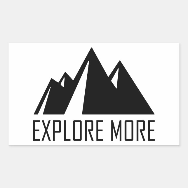 Pegatina Rectangular Explorar más (Anverso)