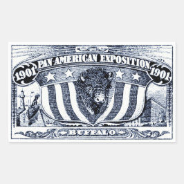Pegatina Rectangular Exposición Panamericana de 1901