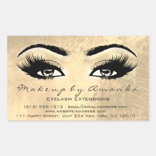 Pegatina Rectangular Extensión de Eyelash maquillaje Belleza Browns Gla