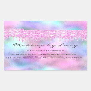 Pegatina Rectangular Extensión Eyelash Maquillaje Artista Salon Perfora