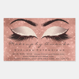 Pegatina Rectangular Extensión Eyelash maquillaje Salón De Belleza Chis