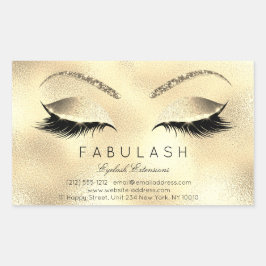 Pegatina Rectangular Extensión Eyelash maquillaje Salón de belleza Lux