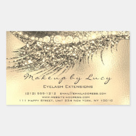 Pegatina Rectangular Extensión Lash maquillaje Beauty Gold Glam Purpuri