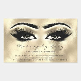 Pegatina Rectangular Extensión Lash maquillaje Belleza Ojo Dorado Purpu