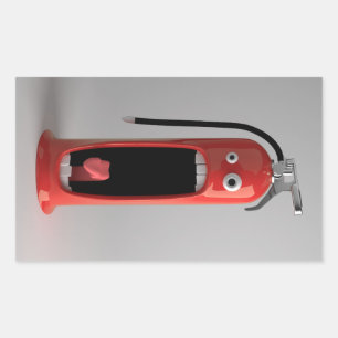 Pegatina Rectangular Extinguidor de gritos