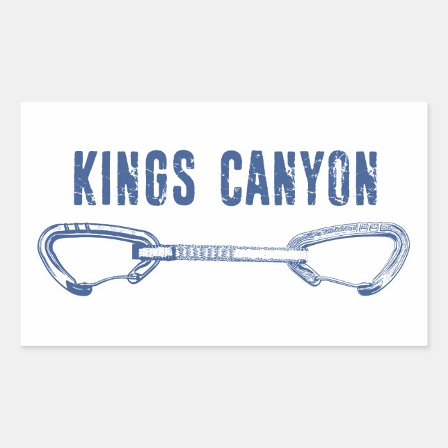 Pegatina Rectangular Extraplomos para escalada en Kings Canyon (Anverso)
