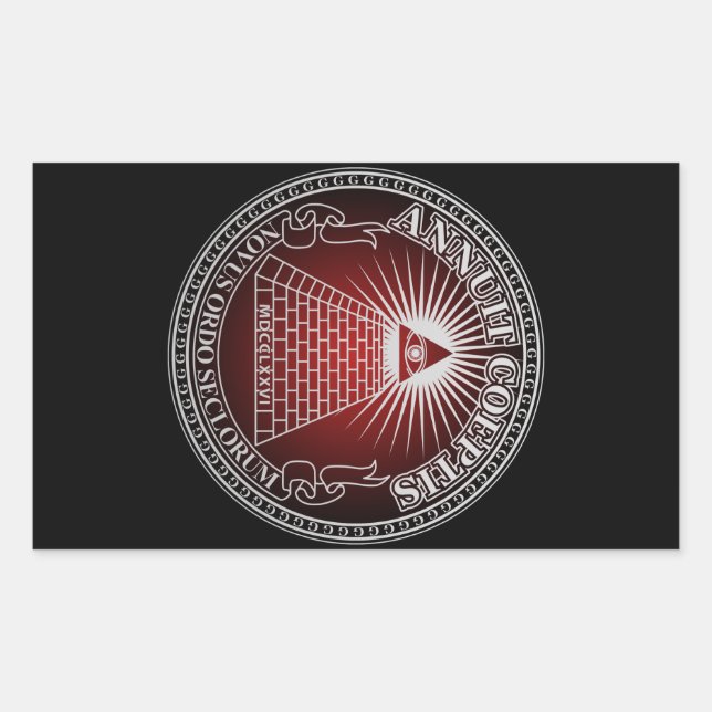 Pegatina Rectangular Eye of Providence 4 (Anverso)