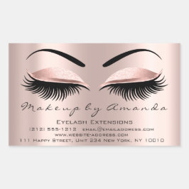Pegatina Rectangular Eyelash Extensión maquillaje Belleza Rosa Microbla