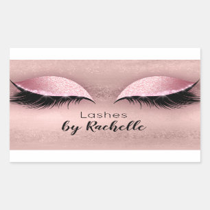 Pegatina Rectangular Eyelash latigazos maquillar Rubor Pink