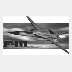 Pegatina Rectangular F-111 Aardvark