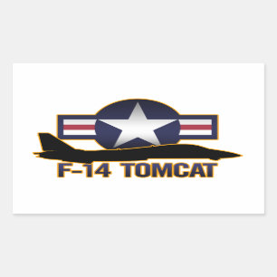 Pegatina Rectangular F-14 Tomcat