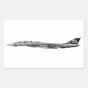 Pegatina Rectangular F-14 Tomcat