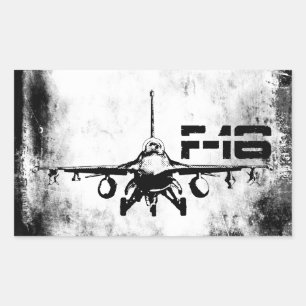 Pegatina Rectangular F-16 Pegatinas del Falcon Rectangle