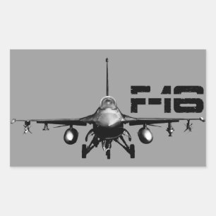 Pegatina Rectangular F-16 Pegatinas del Falcon Rectangle